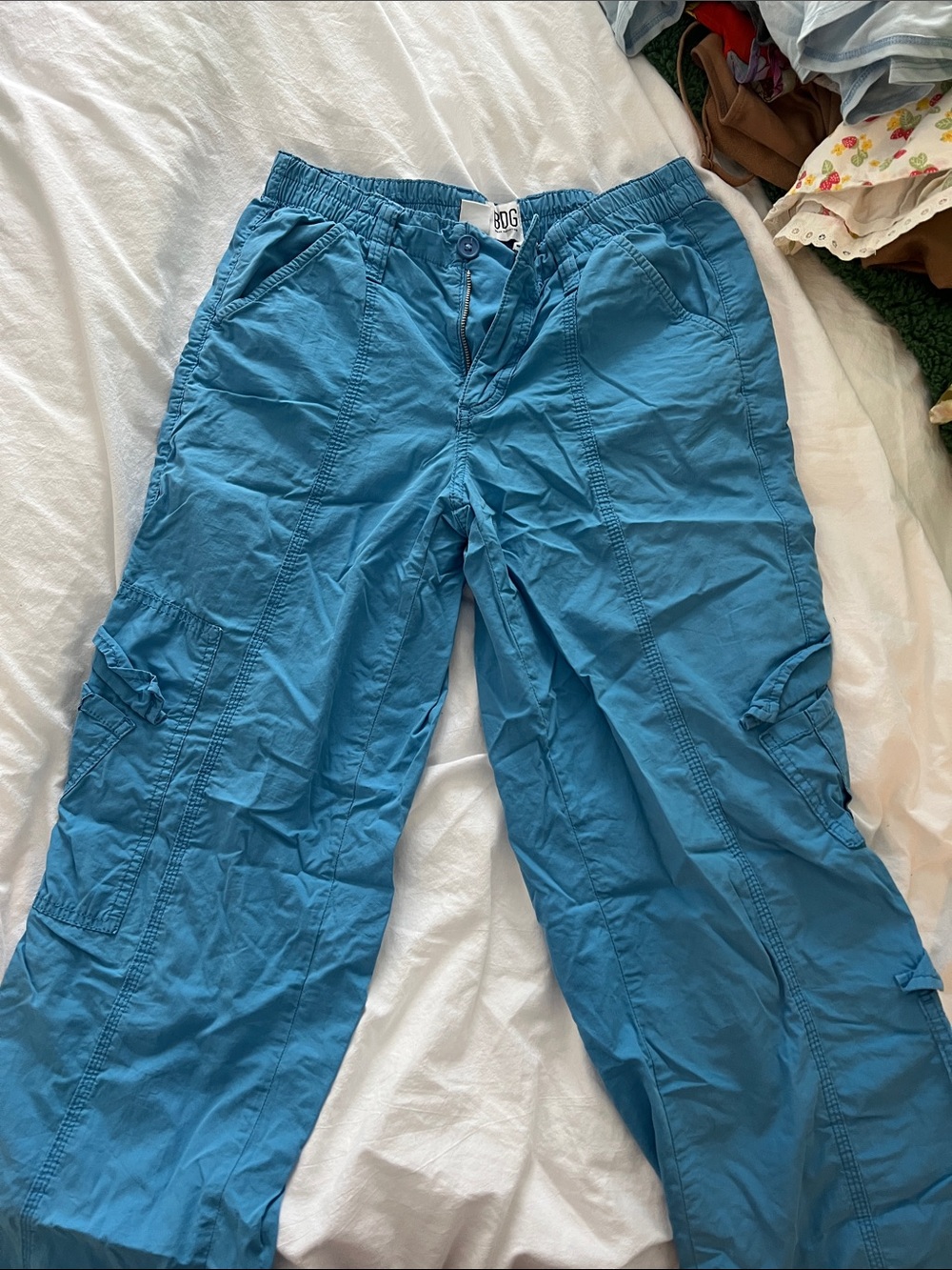 BDG Teal Blue Cargo Track Pants